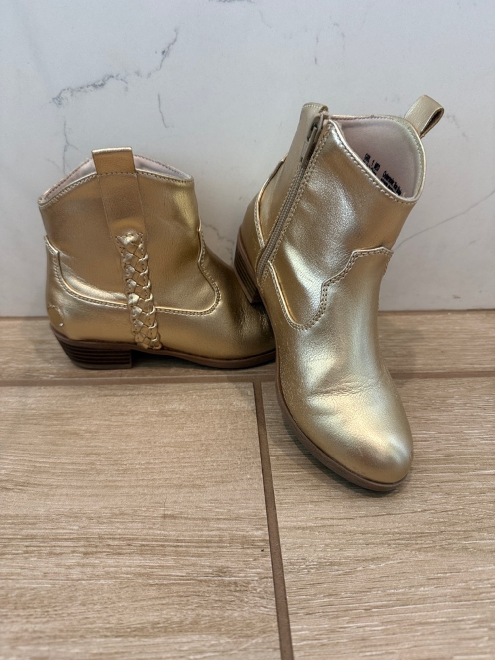 Kids Metallic Gold Ankle Boots - Sonoma Goods For Life